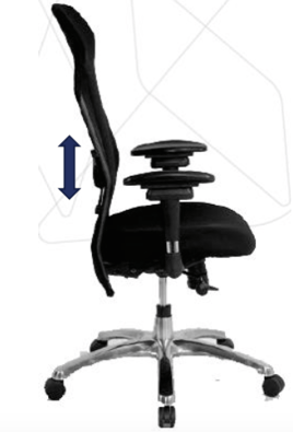 Silla de oficina ergonómica con ajuste de apoyo lumbar
