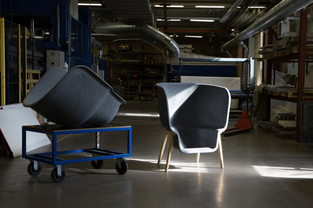 Mobiliario fabricado con material reciclado Felt