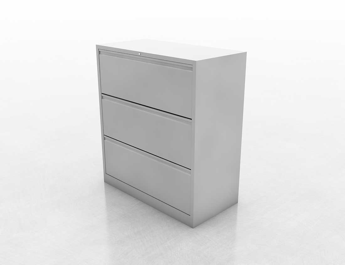 Archivo Lateral Metálico de 3 Gavetas, image size:1100x846